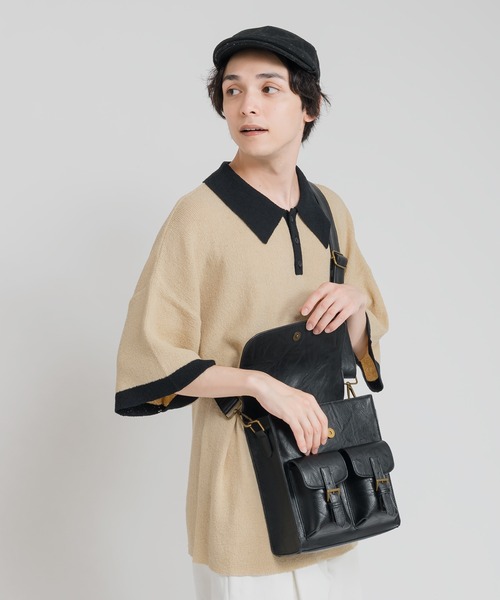 MUHET(ミュエータ)の「オーバーニットポロシャツ(ポロシャツ・レディース・ネイビー/グリーン/アイボリー/その他・MEDIUM/X-LARGE)」の14枚目の写真