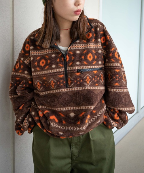 WEGO(ウィゴー)の「WEGO/フリースハーフZIPプルオーバー(スウェット・レディース・マスタード/ホワイト/ダークグリーン/ブラック/その他3/その他2/その他4/その他1・LARGE/MEDIUM/X-LARGE)」の10枚目の写真