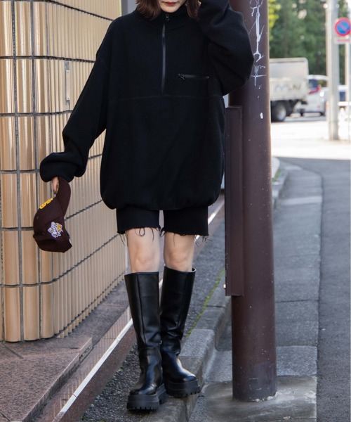 WEGO(ウィゴー)の「WEGO/フリースハーフZIPプルオーバー(スウェット・レディース・マスタード/ホワイト/ダークグリーン/ブラック/その他3/その他2/その他4/その他1・LARGE/MEDIUM/X-LARGE)」の17枚目の写真