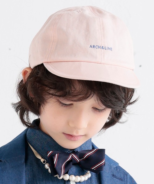 ARCH & LINE(アーチアンドライン)の「コットンツイルキャップ COTTON TWILL CLUB CAP(キャップ・キッズ・サックスブルー/ピンク/スミクロ/ライトベージュ・54/57/48)」の4枚目の写真