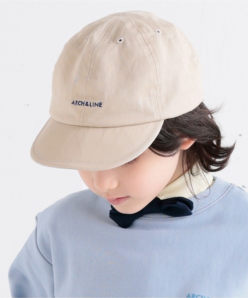 ARCH & LINE(アーチアンドライン)の「コットンツイルキャップ COTTON TWILL CLUB CAP(キャップ・キッズ・サックスブルー/ピンク/スミクロ/ライトベージュ・54/57/48)」の2枚目の写真