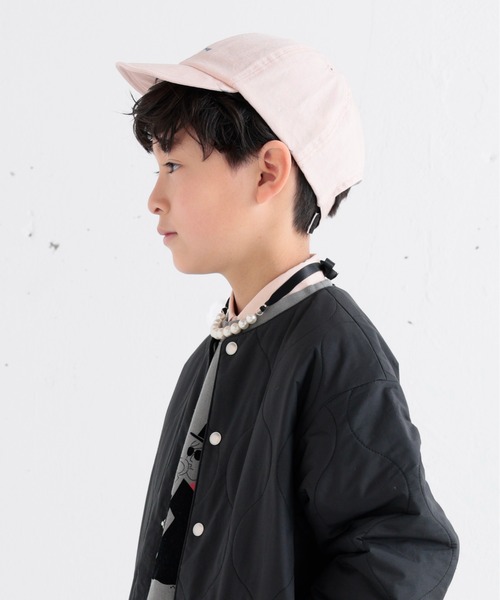 ARCH & LINE(アーチアンドライン)の「コットンツイルキャップ COTTON TWILL CLUB CAP(キャップ・キッズ・サックスブルー/ピンク/スミクロ/ライトベージュ・54/57/48)」の5枚目の写真