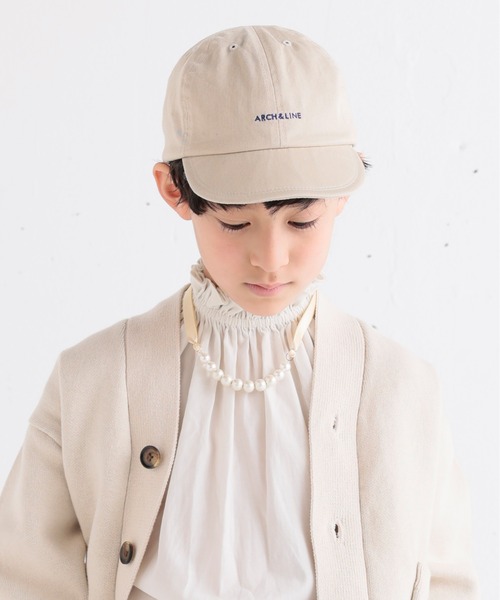 ARCH & LINE(アーチアンドライン)の「コットンツイルキャップ COTTON TWILL CLUB CAP(キャップ・キッズ・サックスブルー/ピンク/スミクロ/ライトベージュ・54/57/48)」の6枚目の写真
