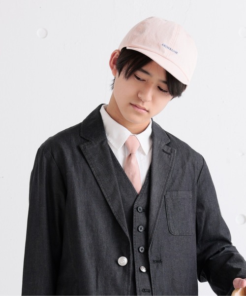 ARCH & LINE(アーチアンドライン)の「コットンツイルキャップ COTTON TWILL CLUB CAP(キャップ・キッズ・サックスブルー/ピンク/スミクロ/ライトベージュ・54/57/48)」の9枚目の写真