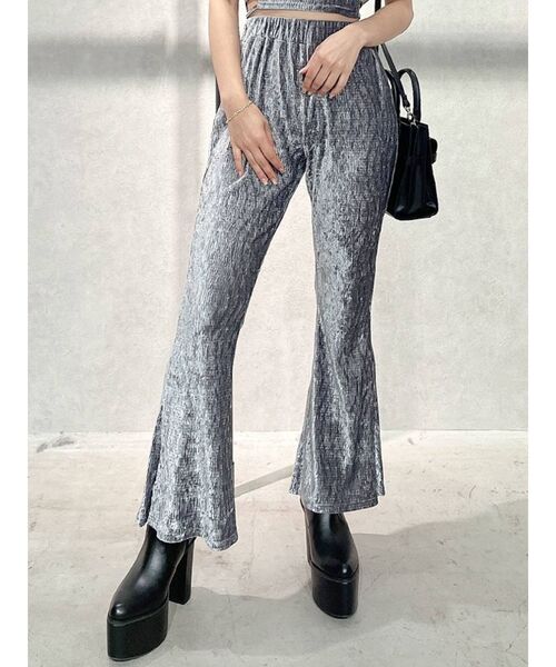 GYDA(ジェイダ)の「【セットアップ着用可】サイドスリット ベロアプリーツパンツ(その他パンツ・レディース・ブラック/グレー/その他1・FREE)」の3枚目の写真