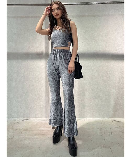 GYDA(ジェイダ)の「【セットアップ着用可】サイドスリット ベロアプリーツパンツ(その他パンツ・レディース・ブラック/グレー/その他1・FREE)」の6枚目の写真