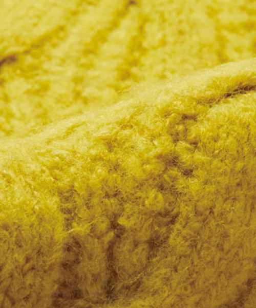 RANAN（ラナン）の「ふんわりタッチクロップド丈ケーブルニット（ニット/セーター・レディース・ブルー/アイボリー/マスタード/チャコール/グリーン/ピンク系1・LL/M/L）」の11枚目の写真