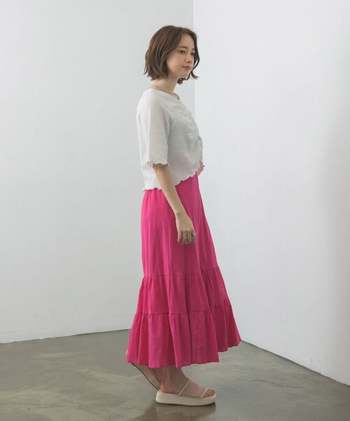 RETRO GIRL（レトロガール）の「シャーリングメロウTee（Tシャツ/カットソー・レディース・ブラック/パープル/オフホワイト/イエロー・FREE）」の7枚目の写真