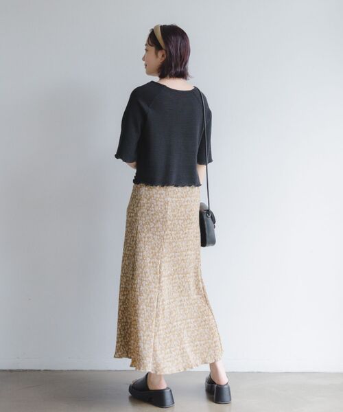 RETRO GIRL（レトロガール）の「シャーリングメロウTee（Tシャツ/カットソー・レディース・ブラック/パープル/オフホワイト/イエロー・FREE）」の14枚目の写真