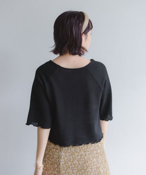 RETRO GIRL（レトロガール）の「シャーリングメロウTee（Tシャツ/カットソー・レディース・ブラック/パープル/オフホワイト/イエロー・FREE）」の21枚目の写真