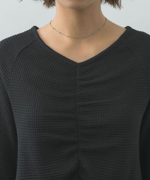 RETRO GIRL（レトロガール）の「シャーリングメロウTee（Tシャツ/カットソー・レディース・ブラック/パープル/オフホワイト/イエロー・FREE）」の22枚目の写真