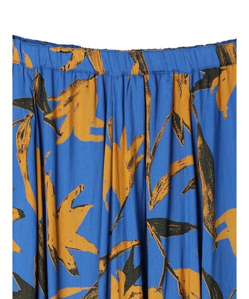 koe（コエ）の「レーヨンビックフラワープリントギャザースカート（スカート・レディース・ブラック/ピンク/ブルー・FREE）」の19枚目の写真