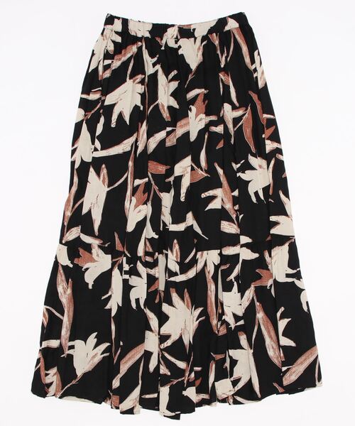 koe（コエ）の「レーヨンビックフラワープリントギャザースカート（スカート・レディース・ブラック/ピンク/ブルー・FREE）」の20枚目の写真