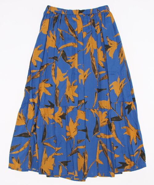 koe（コエ）の「レーヨンビックフラワープリントギャザースカート（スカート・レディース・ブラック/ピンク/ブルー・FREE）」の21枚目の写真