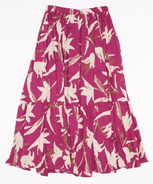 koe（コエ）の「レーヨンビックフラワープリントギャザースカート（スカート・レディース・ブラック/ピンク/ブルー・FREE）」の22枚目の写真