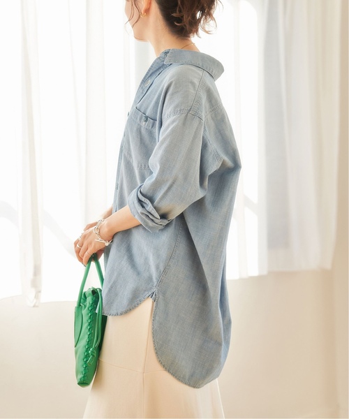 JOURNAL STANDARD（ジャーナルスタンダード）の「CHAMBRAY SHIRT（シャツ/ブラウス・レディース・ネイビー/ブルー系その他・FREE）」の17枚目の写真
