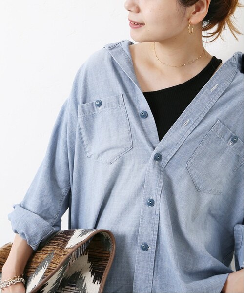 JOURNAL STANDARD（ジャーナルスタンダード）の「CHAMBRAY SHIRT（シャツ/ブラウス・レディース・ネイビー/ブルー系その他・FREE）」の20枚目の写真