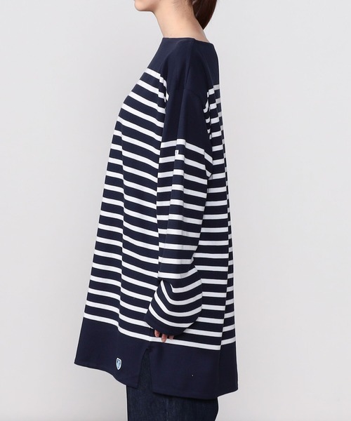 ORCIVAL（オーシバル）の「ORCIVAL | ビッグサイズ ラッセルフレンチ セーラーTシャツ UNISEX（チュニック・レディース・ブルー系その他/ブルー系その他6・8/7）」の12枚目の写真