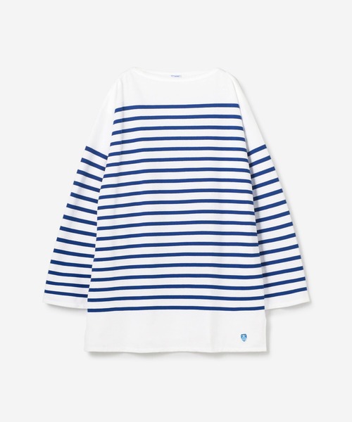 【定価1.7万】オーシバル ORCIVAL *ビッグサイズラッセルフレンチセーラーTシャツ*8チュニック長袖ブルー綿(4-2409-8)【70J42】 ORCIVAL 【定価1.7万】オーシバル *ビッグサイズラッセル