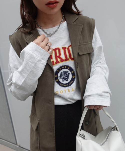 CORNERS（コーナーズ）の「オープンカラーミリタリーベスト（ベスト・レディース・ブラック/カーキ/ベージュ・M）」の15枚目の写真