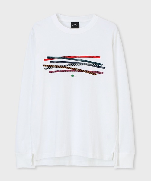 【Paul Smith】Tシャツ ロングスリープ テープボーダー コットン Paul Smith】Tシャツ ロングスリープ テープボーダー コットン
