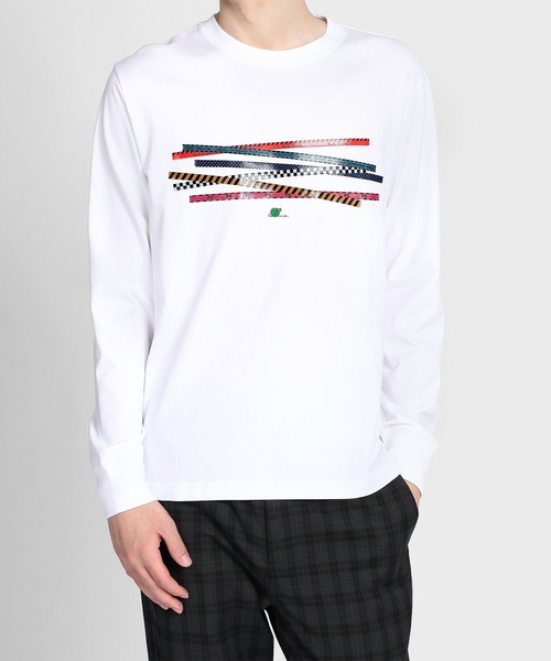 【Paul Smith】Tシャツ ロングスリープ テープボーダー コットン Paul Smith】Tシャツ ロングスリープ テープボーダー コットン