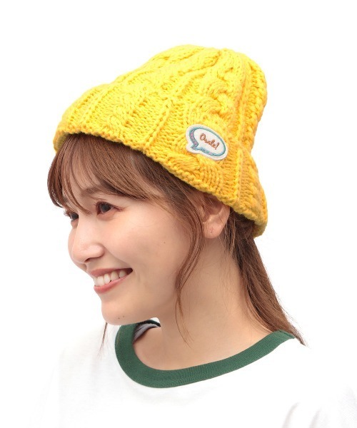 チチカカ(チチカカ)の「ケーブル編みニットキャップ(ニットキャップ/ビーニー・レディース・ライトグレー/ネイビー/ブラウン/イエロー/オレンジ/グリーン・FREE)」の21枚目の写真