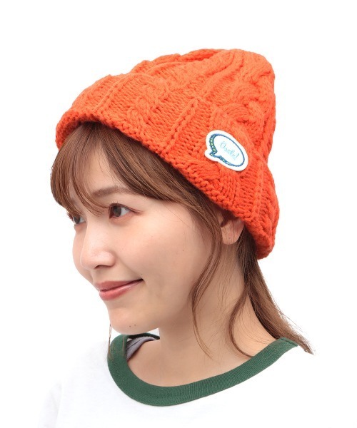 チチカカ(チチカカ)の「ケーブル編みニットキャップ(ニットキャップ/ビーニー・レディース・ライトグレー/ネイビー/ブラウン/イエロー/オレンジ/グリーン・FREE)」の16枚目の写真