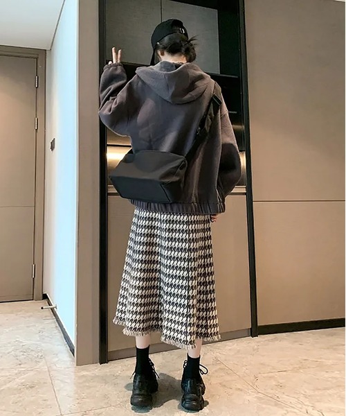 LOPASS(ロパス)の「ハイウエストAラインニットスカート(スカート・レディース・グレー/ピンク・M/S/L)」の5枚目の写真