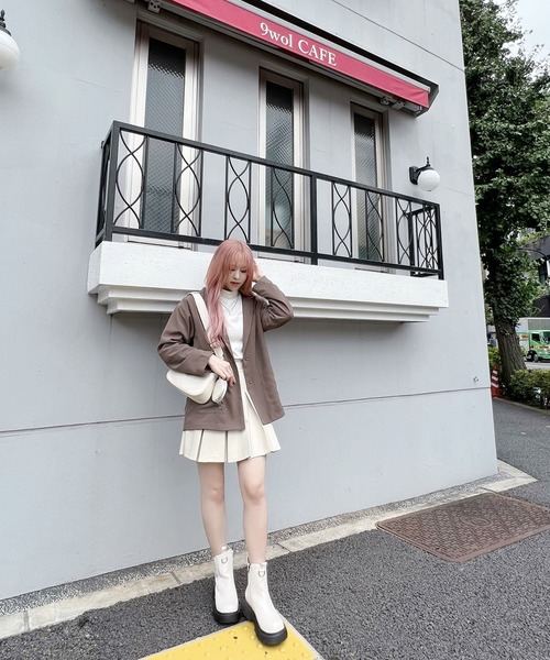 Figments（フィグメンツ）の「オーバーテーラードジャケット（テーラードジャケット・レディース・ブラック/ベージュ/カーキ・FREE）」の4枚目の写真