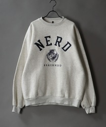 Big silhouette patch logo sweat shirt/裏起毛 ビッグシルエット ワッペンロゴ スウェット/トレーナー