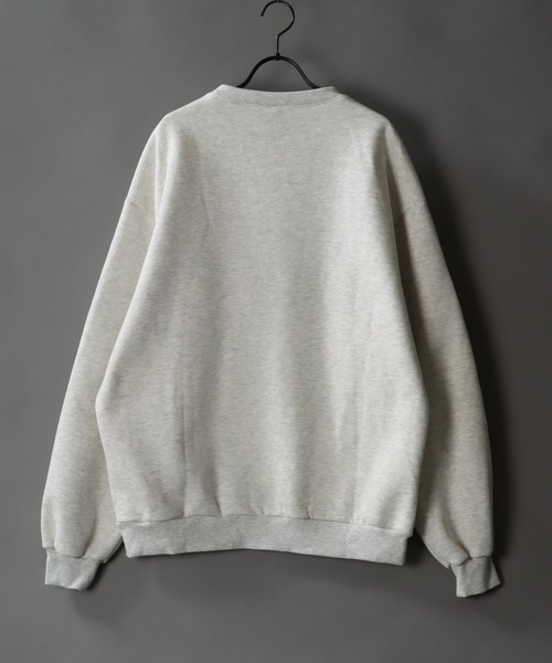 SITRY(シトリー)の「Big silhouette patch logo sweat shirt/裏起毛 ビッグシルエット ワッペンロゴ スウェット/トレーナー(スウェット・メンズ・チャコールグレー/アッシュグレー/グリーン/ブラウン・M/L/XL)」の12枚目の写真