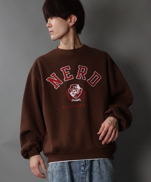 SITRY(シトリー)の「Big silhouette patch logo sweat shirt/裏起毛 ビッグシルエット ワッペンロゴ スウェット/トレーナー(スウェット・メンズ・チャコールグレー/アッシュグレー/グリーン/ブラウン・M/L/XL)」の20枚目の写真
