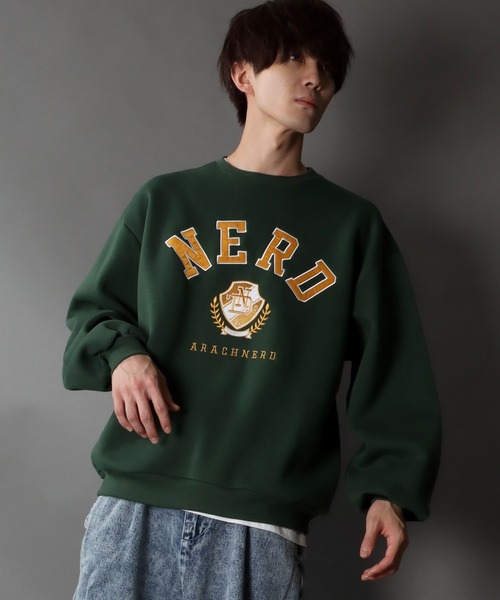 SITRY(シトリー)の「Big silhouette patch logo sweat shirt/裏起毛 ビッグシルエット ワッペンロゴ スウェット/トレーナー(スウェット・メンズ・チャコールグレー/アッシュグレー/グリーン/ブラウン・M/L/XL)」の17枚目の写真