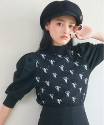 TITTY&CO. | 【TITTY&CO.】モノグラムボトルネックニット(ニット/セーター)