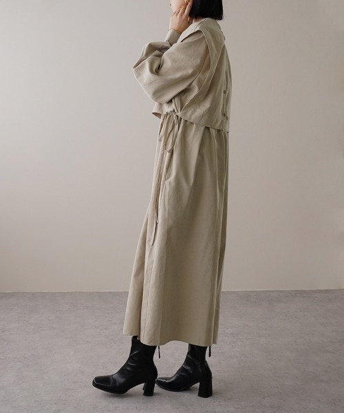 IAMUSE(アイアミューズ)の「ピーチスキン前後2wayワンピース S0731【IAMUSE】(ワンピース・レディース・ブラック/ライトベージュ・FREE)」の21枚目の写真
