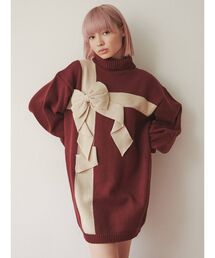 merry jenny | プレゼントリボンニットワンピース(ワンピース)