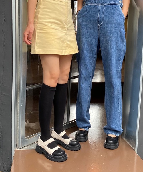 by muni:r（バイ ムニール）の「厚底メリージェーンストラップローファー（ローファー・レディース・ブラック/アイボリー・23.5cm/24.5cm/23.0cm/24.0cm/25.0cm）」の22枚目の写真