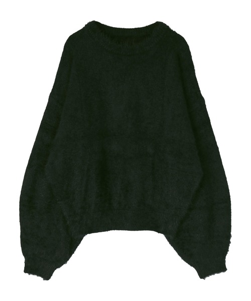 miette（ミエット）の「ﾓﾍﾔﾗｲｸﾊﾞﾙｰﾝｽﾘｰﾌﾞｼｬｷﾞｰﾆｯﾄ（ニット/セーター・レディース・レッド/ブラック・FREE）」の17枚目の写真