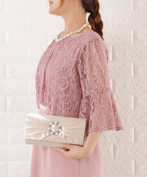 Lace Ladies(レースレディース)の「サークルビジュー2wayクラッチバッグ(クラッチバッグ・レディース・ブラック/ベージュ/グレー・FREE)」の7枚目の写真
