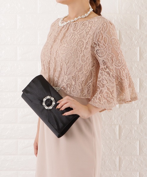 Lace Ladies(レースレディース)の「サークルビジュー2wayクラッチバッグ(クラッチバッグ・レディース・ブラック/ベージュ/グレー・FREE)」の9枚目の写真