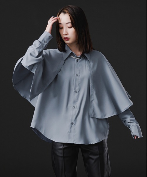 ノットコンベンショナル 23SS ギャザーケープシャツ ノットコンベンショナル 23SS ギャザーケープシャツ SHIRTS / NOT