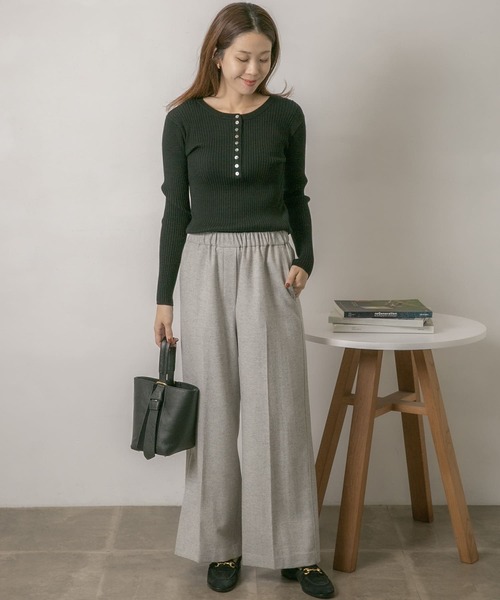 URBAN RESEARCH Sonny Label(アーバンリサーチサニーレーベル)の「ツイードワイドパンツ(その他パンツ・レディース・チャコールグレー/ライトグレー/ベージュ・36/38)」の8枚目の写真