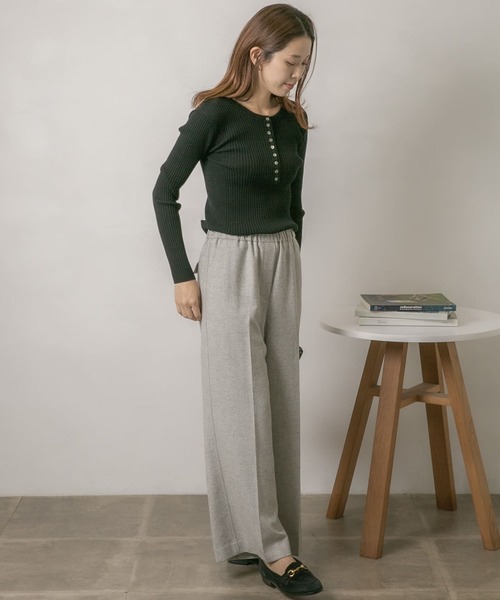 URBAN RESEARCH Sonny Label(アーバンリサーチサニーレーベル)の「ツイードワイドパンツ(その他パンツ・レディース・チャコールグレー/ライトグレー/ベージュ・36/38)」の9枚目の写真