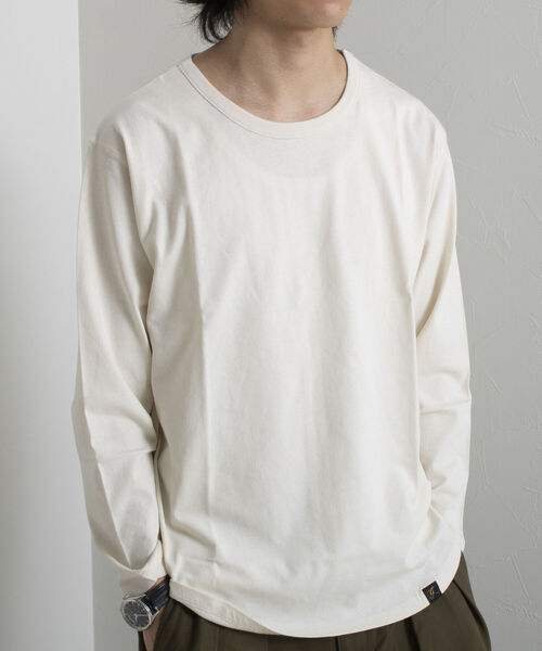 GLOSTER（グロスター）の「【GLOSTER/グロスター】レイヤードラウンドロンT（Tシャツ/カットソー・メンズ・オフホワイト/ミント/チャコールグレー/ベージュ・S/M/L）」の2枚目の写真