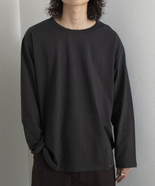 GLOSTER（グロスター）の「【GLOSTER/グロスター】レイヤードラウンドロンT（Tシャツ/カットソー・メンズ・オフホワイト/ミント/チャコールグレー/ベージュ・S/M/L）」の3枚目の写真