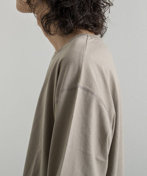 GLOSTER（グロスター）の「【GLOSTER/グロスター】レイヤードラウンドロンT（Tシャツ/カットソー・メンズ・オフホワイト/ミント/チャコールグレー/ベージュ・S/M/L）」の10枚目の写真