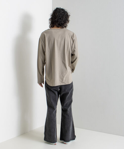 GLOSTER（グロスター）の「【GLOSTER/グロスター】レイヤードラウンドロンT（Tシャツ/カットソー・メンズ・オフホワイト/ミント/チャコールグレー/ベージュ・S/M/L）」の6枚目の写真