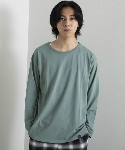 GLOSTER（グロスター）の「【GLOSTER/グロスター】レイヤードラウンドロンT（Tシャツ/カットソー・メンズ・オフホワイト/ミント/チャコールグレー/ベージュ・S/M/L）」の16枚目の写真