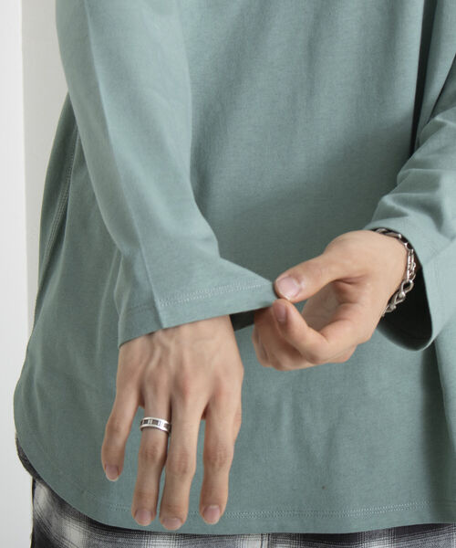 GLOSTER（グロスター）の「【GLOSTER/グロスター】レイヤードラウンドロンT（Tシャツ/カットソー・メンズ・オフホワイト/ミント/チャコールグレー/ベージュ・S/M/L）」の7枚目の写真